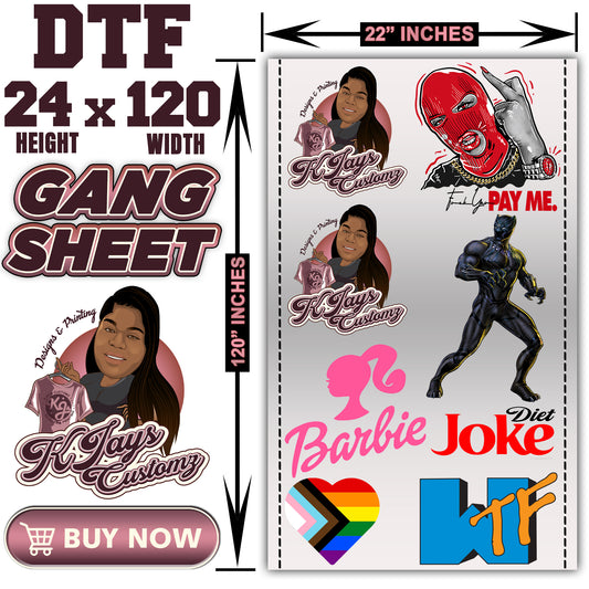 DTF GANG SHEET 22" X 120"