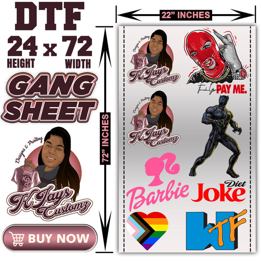 DTF GANG SHEET 22" X 72"