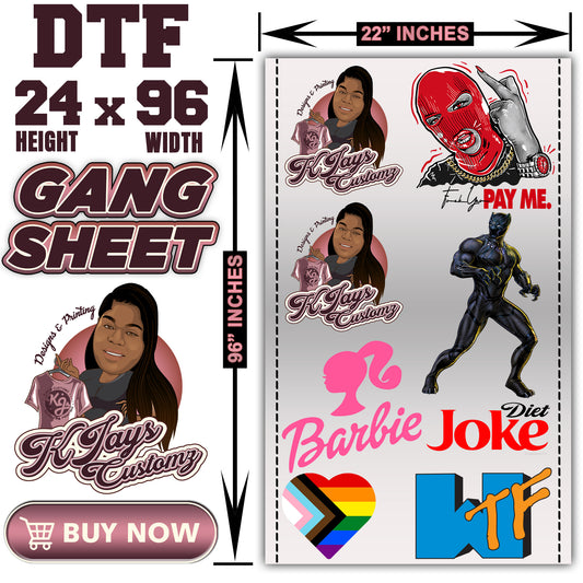 DTF GANG SHEET 22" X 96"